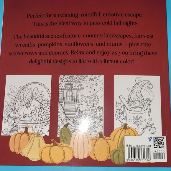 'Hello Autumn' Adult Coloring Book - Picture 2 of 3